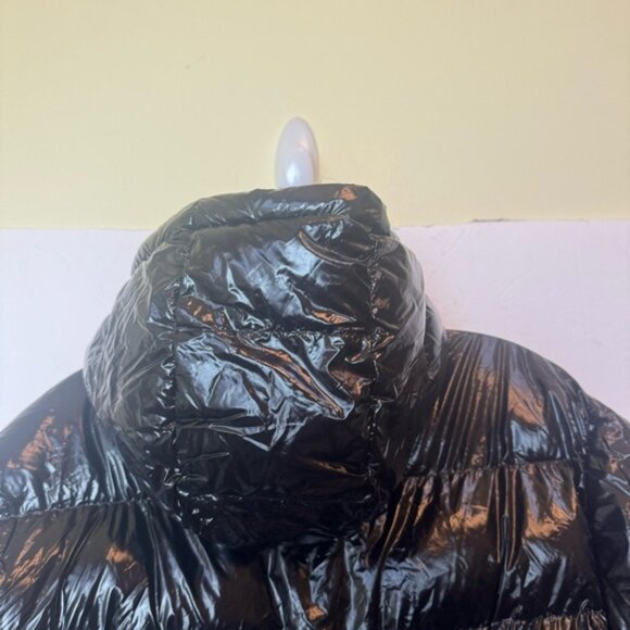 Gap NEW Shiny Puffer Jacket Hood Oversized Pockets Synthetic Cozy Parka Warm L - Picture 6 of 16